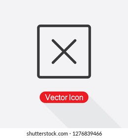 Tick Sign No X Negative Mark Icon Vector Illustration Eps10