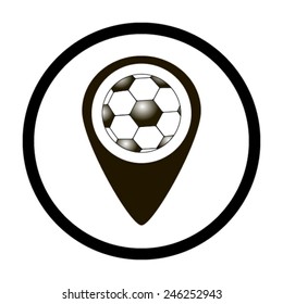 tick sign soccer ball