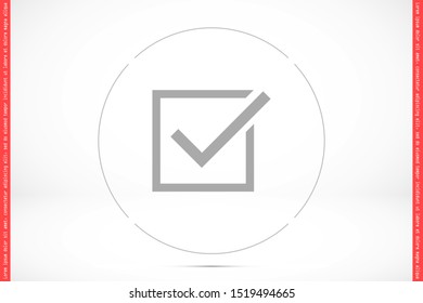Tick simple accept sign approve illustration 