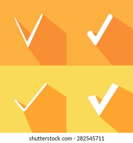 Tick sticker. Check vector icon. Check Marks green color. symbol on white background