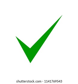 Tick symbol. Green check mark icon in a circle. Check list button icon.