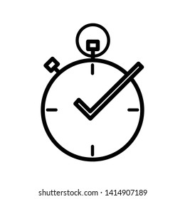 Tick timer icon vector design template