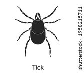 Tick vector black icon. Vector illustration pest insect tick on white background. Isolated black illustration icon of pest insect.