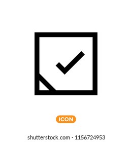Tick vector icon in line style. Approve Symbol