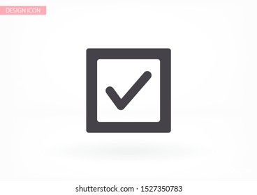 Check Mark Thin Line Icon On Stock Vector (Royalty Free) 671982343 ...