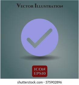 Tick vector icon or symbol