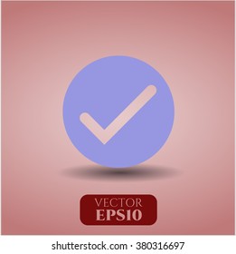 Tick vector icon or symbol