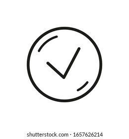 Tick Vector Icon Symbol Illustration