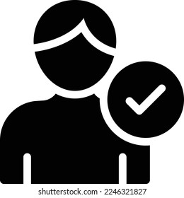 tick Vector illustration on a transparent background. Premium quality symmbols. Glyphs vector icons for concept and graphic design. 
