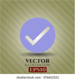 Tick vector symbol