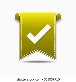 Tick Yellow Vector Icon Design