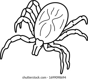 Tick-borne encephalitis. Vector outline icon.