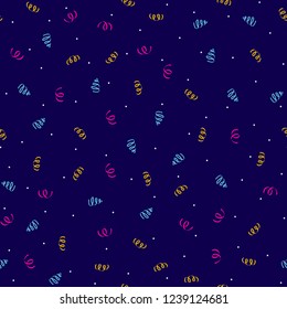 Ticker Tape Pattern. Seamless Vector Pattern. Holiday Background