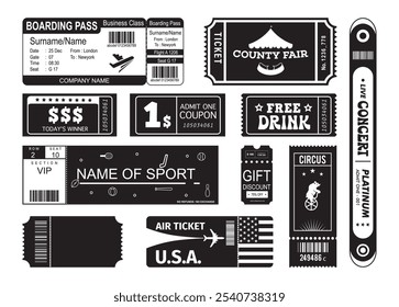 Ticket #2 Vector Para Imprimir, Clipart de Entradas, Ilustración vectorial de Entradas
