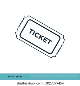 Ticket Access Icon Vector Logo Template Illustration Design. Vector EPS 10.