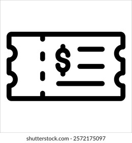 Ticket Admission Icon Element For Design
