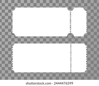 Entrada o concepto de pase de admisión aislado sobre fondo blanco.