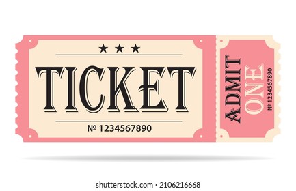 Ticket admit. Admit one ticket icons.
