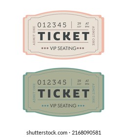 TICKET. Admit one ticket, vip seating coupon.