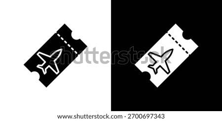 Ticket airline icon design concept. vector flat icons
