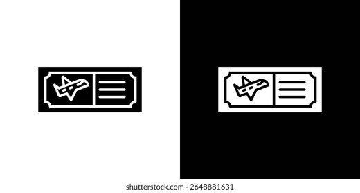 Ticket airline icon of a flat style vector