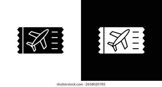 Icono de la aerolínea de boletos de un Vector de estilo plano