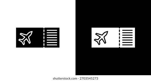 Ticket airline icon. Vector illustration. Flat design.