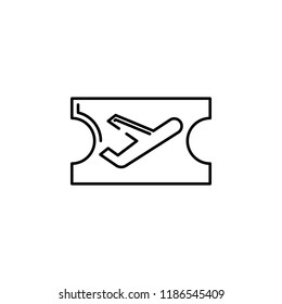 ticket airplane icon. Element of transportation icon for mobile concept and web apps. Thin line ticket airplane icon can be used for web and mobile