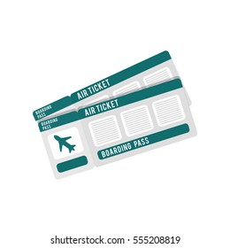 ticket airplane travel checkin vector illustration eps 10