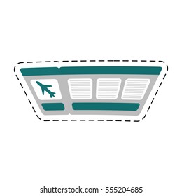 ticket airplane travel cut line vector illustration eps 10