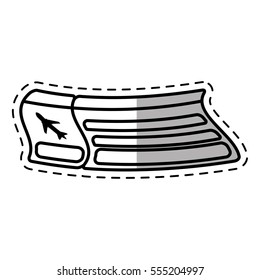 ticket airplane travel shadow vector illustration eps 10