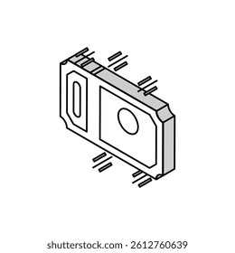 ticket amusement park isometric icon vector. ticket amusement park sign. isolated symbol illustration