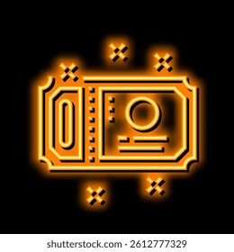 ticket amusement park neon light sign vector. ticket amusement park illustration