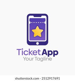 Ticket App Logo Design Template. Good for Business, Agency, Community and Organization