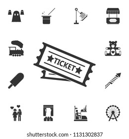 ticket to the attraction icon. Detailed set of attractions. Premium graphic design. One of the collection icons for websites, web design, mobile app