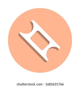 Ticketausweis-Symbol. Einfache Bildyph, flache Vektorillustration von Web-Icons für i und ux, Website oder mobile Applikationen