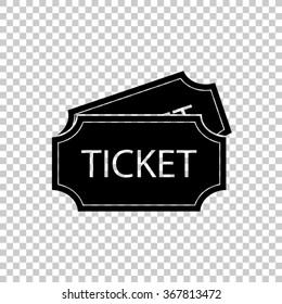 ticket -  black vector icon