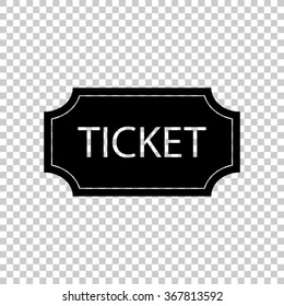 ticket  - black vector icon