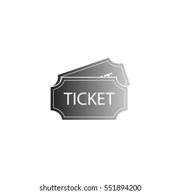 ticket -  black vector icon