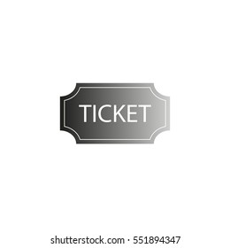 ticket -  black vector icon