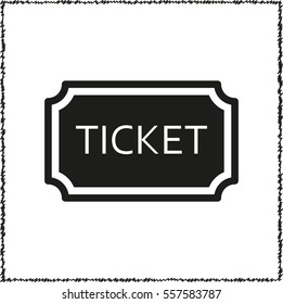 ticket -  black vector icon