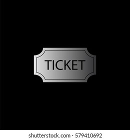 ticket - black  vector icon