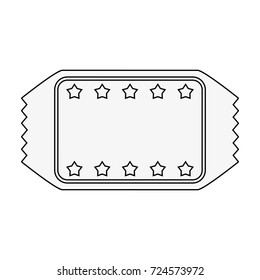 ticket blank star frame icon image