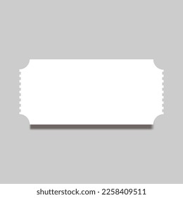 ticket blank template vector illustration on gray background