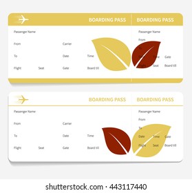 ticket boarding pass isolated on white background. vector illustration