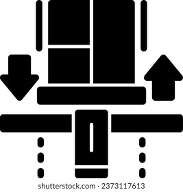 Ticket booth Glyph Icon Design