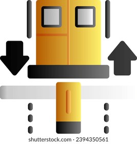 Ticket booth Gradient Multicolor Design Icon
