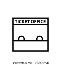 Ticket Booth Icon. Clipart Image Isolated On White Background