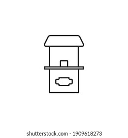 Ticket booth icon Vector illustration on white background. eps 10.