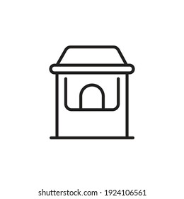 Ticket Booth Icon In Vector. Logotype